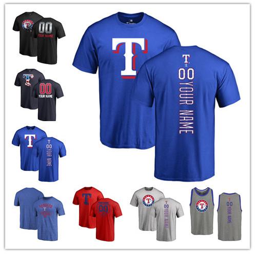 Texas Custom Men's women Youth Rangers Baseball T Shirt Personalized Name and Number Baseball T-Shirt Tri-Blend Tank Top Jerseys