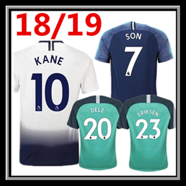 Free shipping fast Thailand soccer jersey KANE spurs 18 19 LUCAS ERIKSEN camisa de futebol TOP quality DELE SON Tottenhames football shirt