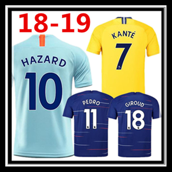 Free shipping fast ZARDHA soccer jersey 2018 2019 HIGUAIN GIROUD KANTE camisa de futebol TOP quality JORGINHO PULISIC mens football shirt