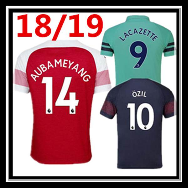 Free shipping fast Thailand AUBAMEYANG LACAZETTE soccer jersey mens 18 19 camisa de futebol TOP quality XHAKA OZIL 2019 football shirt