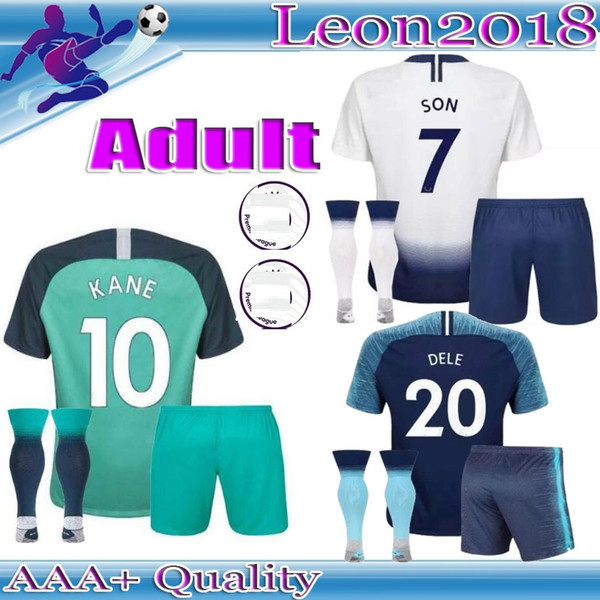 Adult 18 19 Tottenham home Soccer Jersey KANE LAMELA ERIKSEN DELE SON football jersey men Football kit shirt Fans tees