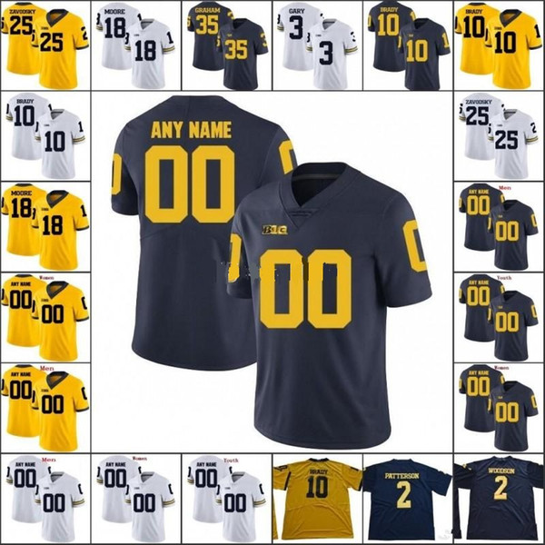 Customized NCAA Michigan Wolverines college football jerseys personalized specially made custom mens womens youth size ANY name number