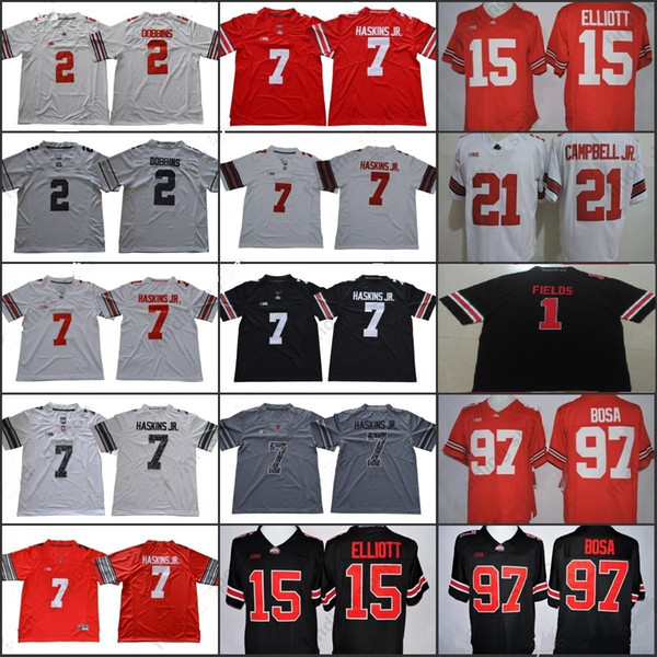 Ohio State Buckeyes jersey 1 Justin Fields 2 JK Dobbins 7 Dwayne Haskins Jr 97 Nick Bosa 15 Elliott 16 BARRETT NCAA Rose Bowl college