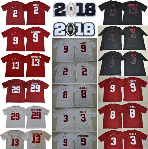 Alabama Crimson Tide NCAA Jerseys Namath Jeudy N. Harris McCARRON FITZPATRICK Julio Jones Hurts Wilson TAGOVAILOA College football jerseys