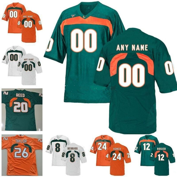 Customized NCAA Miami Hurricanes college football jerseys personalized specially made custom any name number 15 Brad Kaaya stitched uniform