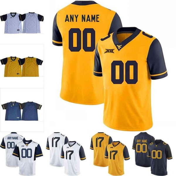 Customized West Virginia Mountaineers jerseys personalized custom 7 Will Grier Jersey 13 David Sills V NCAA College Football uniform