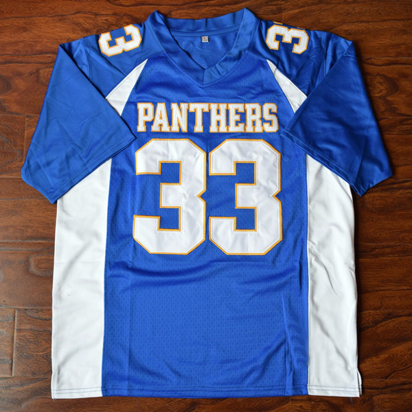 Tim Riggins #33 Friday Night Lights DILLON PANTHERS Football Jersey High Quanlity Polyester Double Stitched Blue IN STOCK Free Shipping