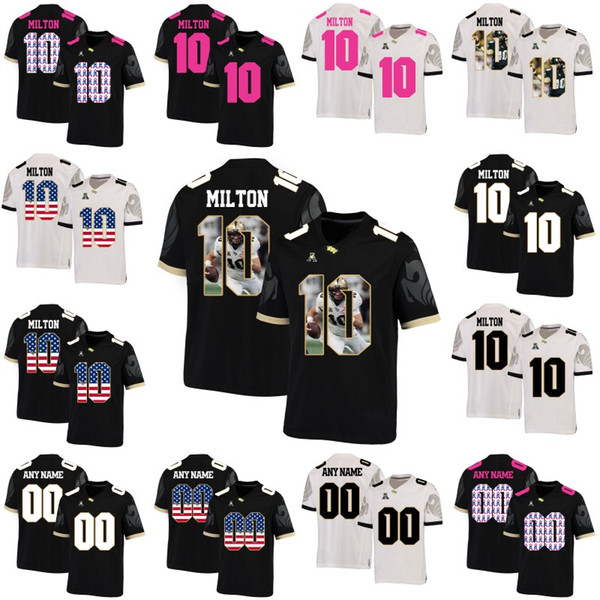 UCF Knights 10 McKenzie Milton NCAA College Football Jerseys Shirt Men Women Youth Customizable Double Stiched