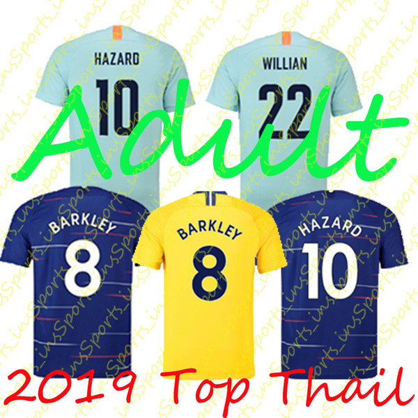 2019 Top Thail 7 KANTE 8 BARKLEY 10 HAZARD 9 HIGUAIN 22 WILLIAN Football Jersey 5 JORGINHO Sports Shirts 9 HIGUAIN 3 MARCOSA