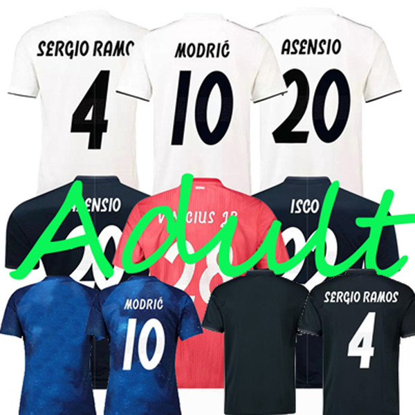 2019 New 7 MARIANO Top Thail 9 BENZEMA 5 VARANE Football Jersey 10 MODRIC Sports Shirts REAL MADRID 22 ISCO 11 BALE