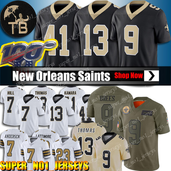 9 Drew Brees Jersey 13 Michael Thomas New Orleans Saints
Jersey 41 Alvin Kamara Jerseys Marshon Lattimore Taysom Hill Football Jersey