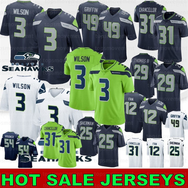 3 Russell Wilson Men 49 Shaquem Griffin 12s 12th Fan 20 Rashaad Penny 31 Kam Chancellor 29 Thomas Seattle
Jerseys
Seahawks 2020