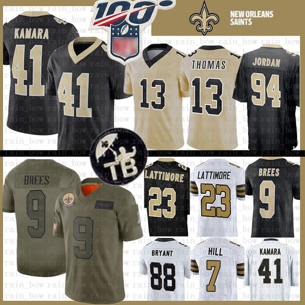 9 Drew Brees New Orleans Jersey 41 Alvin Kamara Saintss men Michael Thomas 7 Taysom Hill 23 Marshon Lattimore Dez Bryant Football 94 Cameron