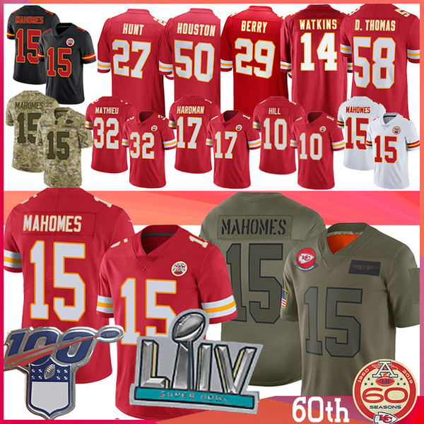 Super Bowl LIV Patrick Mahomes DERRICK HENRY Titan Jersey Men Kansas City Mecole Hardman Chief Travis Kelce Tyrann Mathieu Tannehii Jerseys