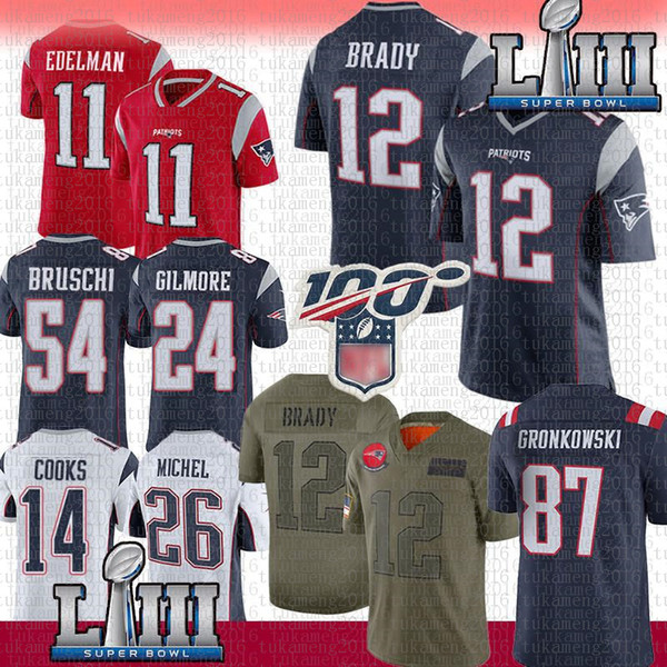 New jersey Englands 12 Tom Brady 11 Rob Gronkowski Patriot Julian Edelman Sony Michel Dont'a Hightower Gordon Cooks Stephon Gilmore Amendola