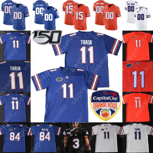 Florida Gators Football Jersey Kyle Trask Lamical Perine Kyle Pitts Van Jefferson Freddie Swain David Reese II Jonathan Greenard Shawn Davis