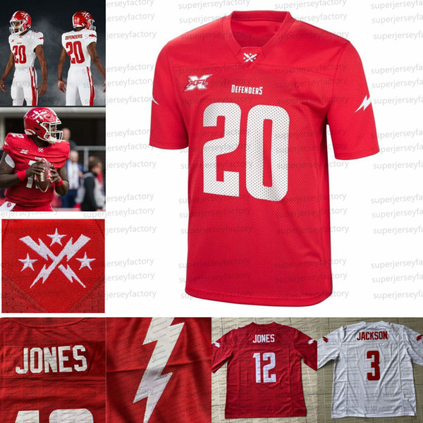 12 Cardale Jones DC Defenders XFL Football Jersey Tyree Jackson Jhurell Pressley Donnel Pumphery Khalid Abdullah John Thomas Ryan Yurachek