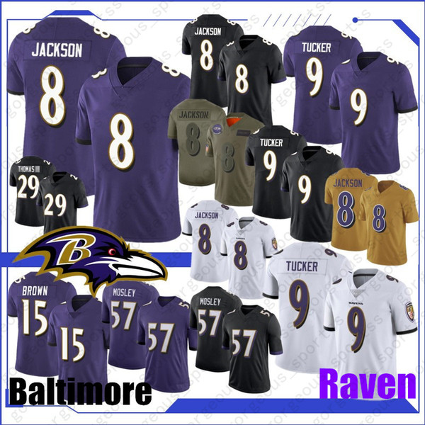 8 Lamar Jackson 9 Justin Tucker Jersey Raven Mens 21 Mark Ingram II Jersey 29 Earl Thomas Terrell Suggs Hurst Mosley Stitched Jerseys new