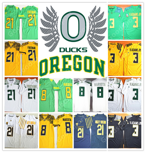 HOT Oregon Ducks COLLEGE NCAA Royce Freeman 21 Marcus Mariota 8 Vernon Adams Jr 3 Jersey 100th Rose Bowl Football Jerseys Jersey HOT