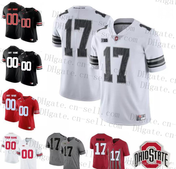 Custom NCAA 150TH Ohio State Buckeyes Fields Garrett Wilson 14 KJ Hill Jr. 17 Chris Olave 80 CJ Saunders Any Name Number OSU College Jerseys