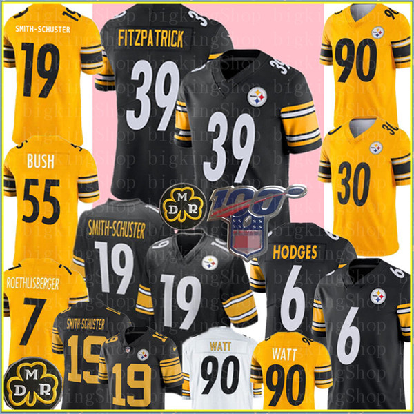 39 Minkah Fitzpatrick Pittsburgh # Steeler Jersey 19 Juju Smith-Schuster 6 Devlin Hodges 90 T.J. Watt 55 Devin Bush Troy Polamalu Conner