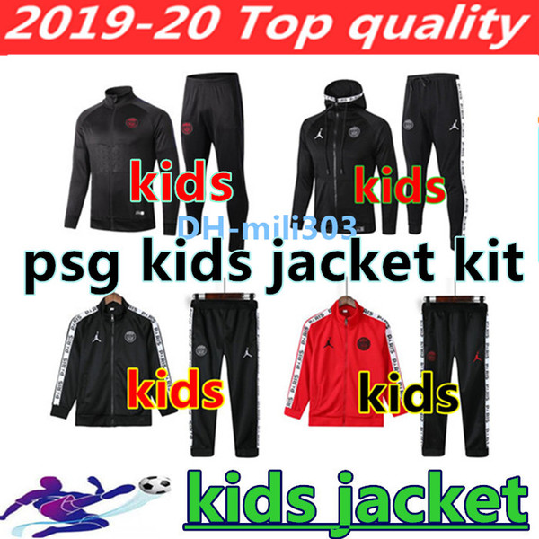 2019 2020 Real Madrid Paris kids Soccer Jacket Survetement Training Suit 19/20 AIR Jordam X psg child Jacket tracksuit MBAPPE Jogging set