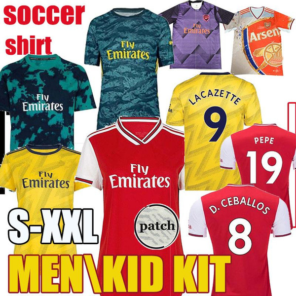 NICOLAS 19 20 Arsen Man and Kids soccer jersey TIERNEY CEBALLOS HENRY football shirt 2019 2020 Camiseta de futbol maillot de foot Henry
