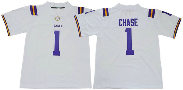 NCAA L Grant Delpit Kristian Fulton Chase Beckham Jr. Football Jerseys