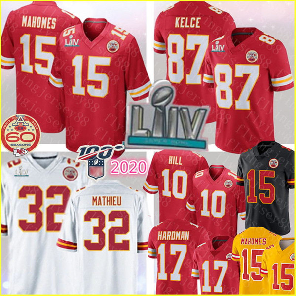 15 Patrick Mahomes Kansas City # Chief Jersey 87 Travis Kelce 32 Tyrann Mathieu Jersey 17 Mecole Hardman 10 Tyreek Hill McCoy Watkins