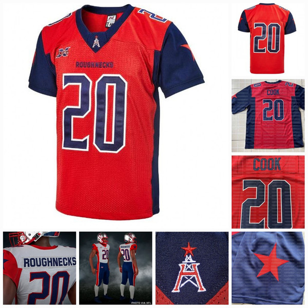 Phillip Walker Houston Roughnecks XFL Football Jersey Connor Cook Kyle Hicks Andre Williams Nick Holley James Butler Marquez Williams