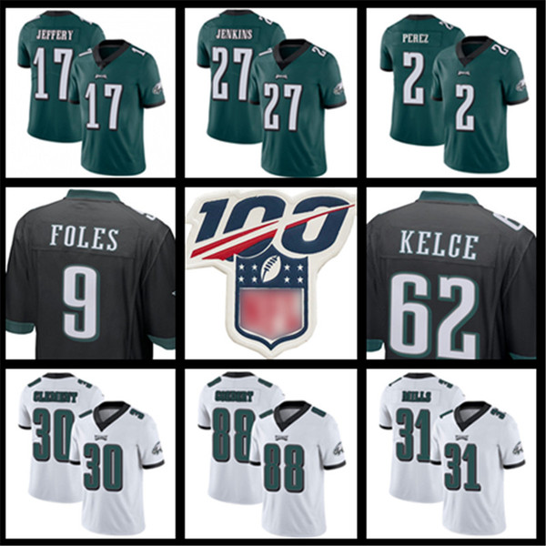 Philadelphia Jersey Eagle 27 Malcolm Jenkins Jason Kelce Alshon Jeffery Corey Clement Jalen Mills Goedert Luis Perez Nick Foles Carson Wentz