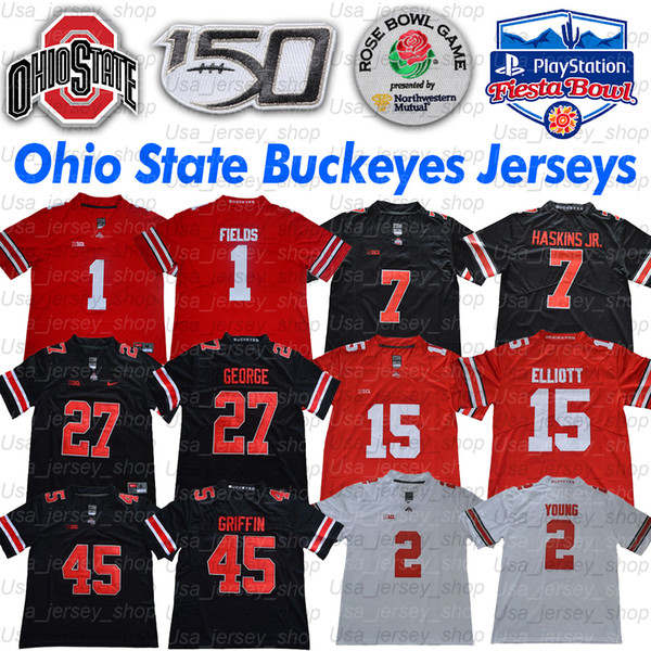 Ohio State Justin Fields Buckeyes Jersey JK Dobbins Chase Young 15 Elliott Dwayne Haskins Jr. Nick Bosa Archie Griffin Eddie George