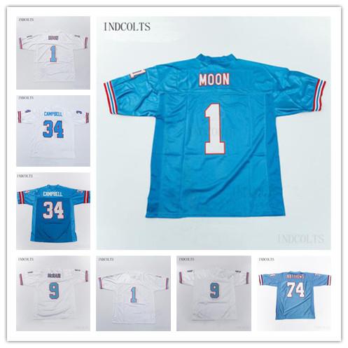 NCAA 74 Bruce Matthews 9 Steve McNair 1 Warren Moon 34 campbell Embroidered logo name College Football stitched adult Jerseys