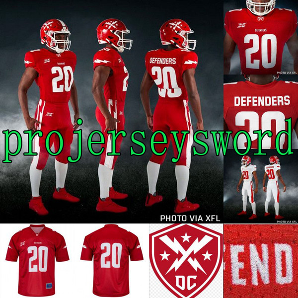 2020 DC Defenders Jersey Cardale Jones Tyree Jackson Vad Lee Jhurell Pressley Donnel Pumphery John Thomas Pressley XFL Football Jerseys