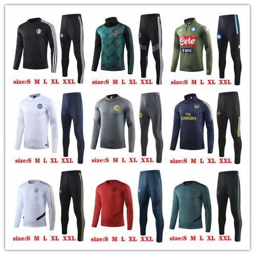 19 20 Men football tracksuit set Real madrid soccer training suit 2019 2020 MBAPPE survetement de foot chandal Football jogging jacket