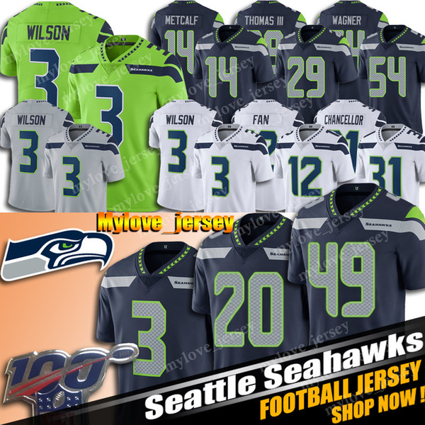 49 Shaquem Griffin Jersey 3 Russell Wilson Jerseys Seattle Jersey Seahawk 14 DK Metcalf Jersey 20 Rashaad Penny Jerseys Wagner 12th Fan