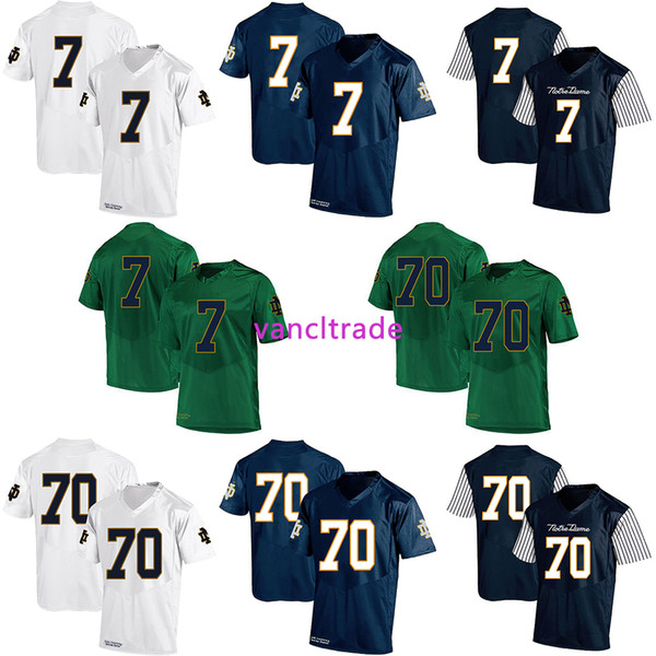 2019 NCAA Football Norte Dame Fighting Irish 7 Will Fuller V 70 Zack Martin Jerseys
