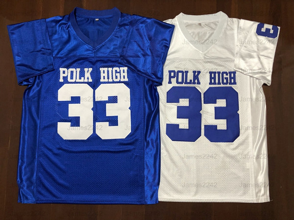 Al Bundy #33 Polk High Men's Football Jersey Married With Children Stitched Blue White S-3XL High Quality Free Shipping