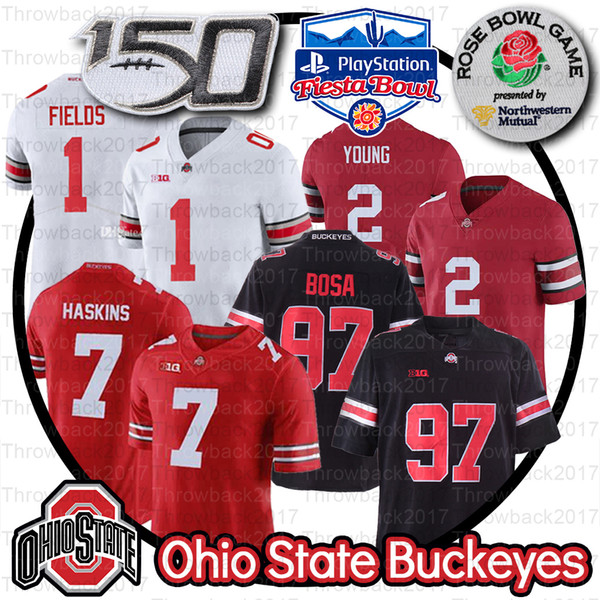 Ohio State Justin Fields Buckeyes Jersey JK Dobbins Chase Young 15 Elliott Dwayne Haskins Jr. Nick Bosa Archie Griffin Eddie George