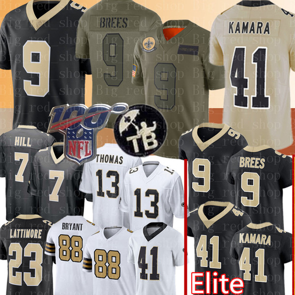 41 Alvin Kamara 9 Drew Brees Jersey New Orleans # Saintss 13 Michael Thomas Taysom Hill 23 Marshon Lattimore Dez Bryant Football