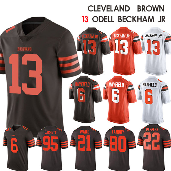 13 Odell Cleveland Jr jersey Beckham Brown 6 Baker Mayfield 80 Landry 31Chubb 21Ward new 2019 jerseys 95 Garrett