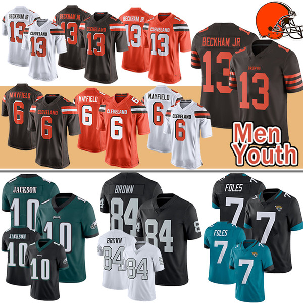 13 Odell Beckham Jr Cleveland Men Browns jersey 6 Baker Mayfield 10 DeSean Jackson Eagle Beckham Jr Football Jerseys Eagles foles