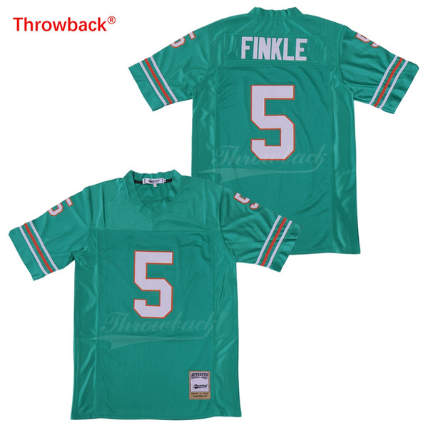 5 Ray Finkle The Ace Ventura Jim Carrey Teal Green Movie version football Jerseys Stitched Free Shipping