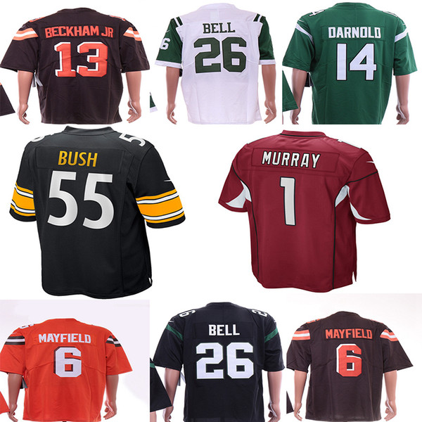 2019 NCAA 13 Tua Tagovailoa Baker Mayfield Sam Darnold Le'Veon Bell Kyler Murray Devin Bush 2019 Draft First Round Pick Game Football Jersey