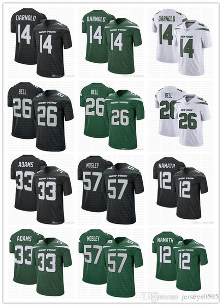 2019 New York men women youth #26 Le'Veon Bell 14 Sam Darnold Jets Jersey 33 Jamal Adams 12 Joe Namath 57 C.J. Mosley jerseys