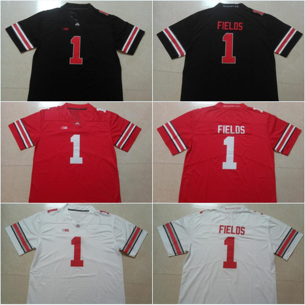 Ohio State Buckeyes #1 Justin Fields Blackout #7 Dwayne Haskins Jr. #97 Nick Bosa #15 Elliott College Stitched Jerseys Free Shipping