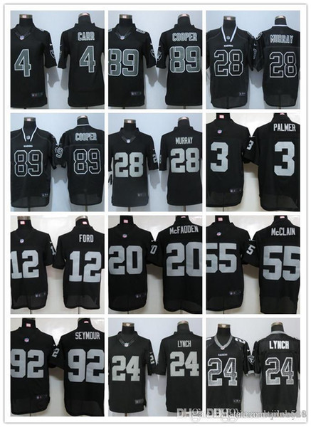 Men Jersey 24 MarshawnLynch 4 DerekCarr 52 KhalilMack 34 BoJackson 75 HowieLong 82 JordyNelson OaklandRaiders Football Jerseys