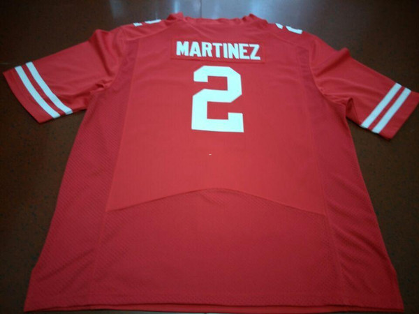 Men Nebraska Cornhuskers Adrian Martinez #2 real Full embroidery College Jersey Size S-4XL or custom any name or number jersey