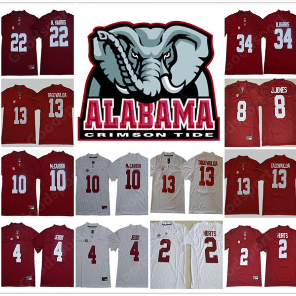 2019 NEW Alabama CrimsonTide NCAA JerseyS Namath Jeudy N. Harris McCARRON FITZPATRICK Julio Jones Hurts TAGOVAILOA College jerseys SPORT