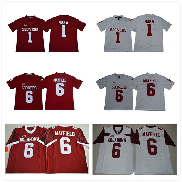 Mens Kyler Murray Football Jersey Oklahoma Sooners Baker Mayfield High Quality Stitched College American Football Jerseys